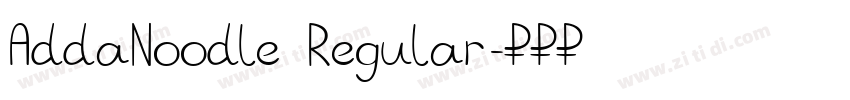AddaNoodle Regular字体转换
